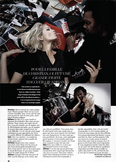 Retouche Article sur Adriana et Christian Karembeu