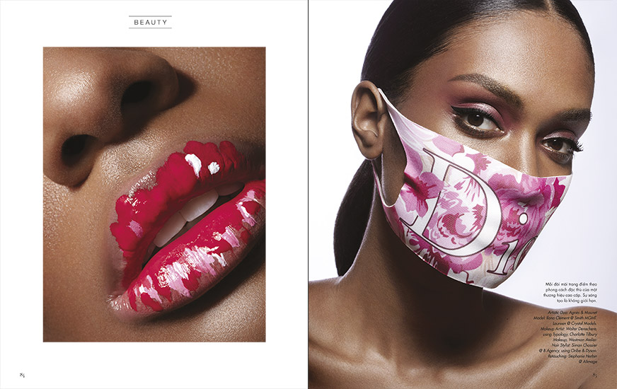 Retouche Harper's Bazaar Vietnam - Édito Masks