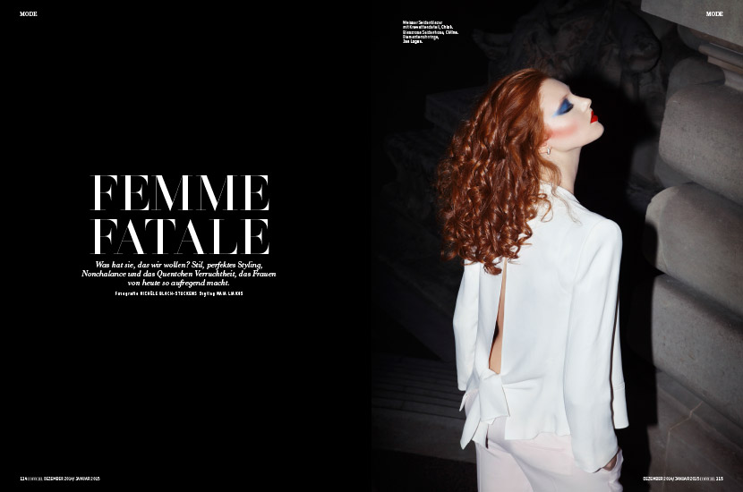 Retouche L'Officiel Suisse n°006 - Édito Femme Fatale