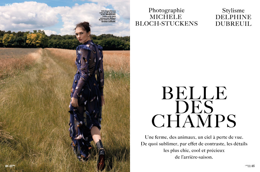 Retouche L'Officiel Suisse n°25 - Édito Belle des Champs