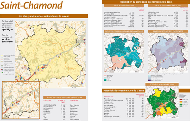 Exemple de carte l�gend�e : Saint-Chamond